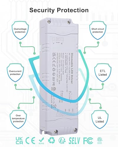 Miniatura 4 de Controlador LED regulable de 24 V, 80 W, 3.33 A, Triac y resistencia de 01-10 V, PWM y 100, fuente de alimentación de voltaje constante de 100-130 V