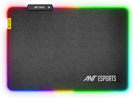 Ant Esports MP209 RGB Small Gaming Mouse Pad LED Mousepad Small RGB Mouse Pad Anti-Slip Rubber Base with Waterproof Coating for Gamer/Office – Black