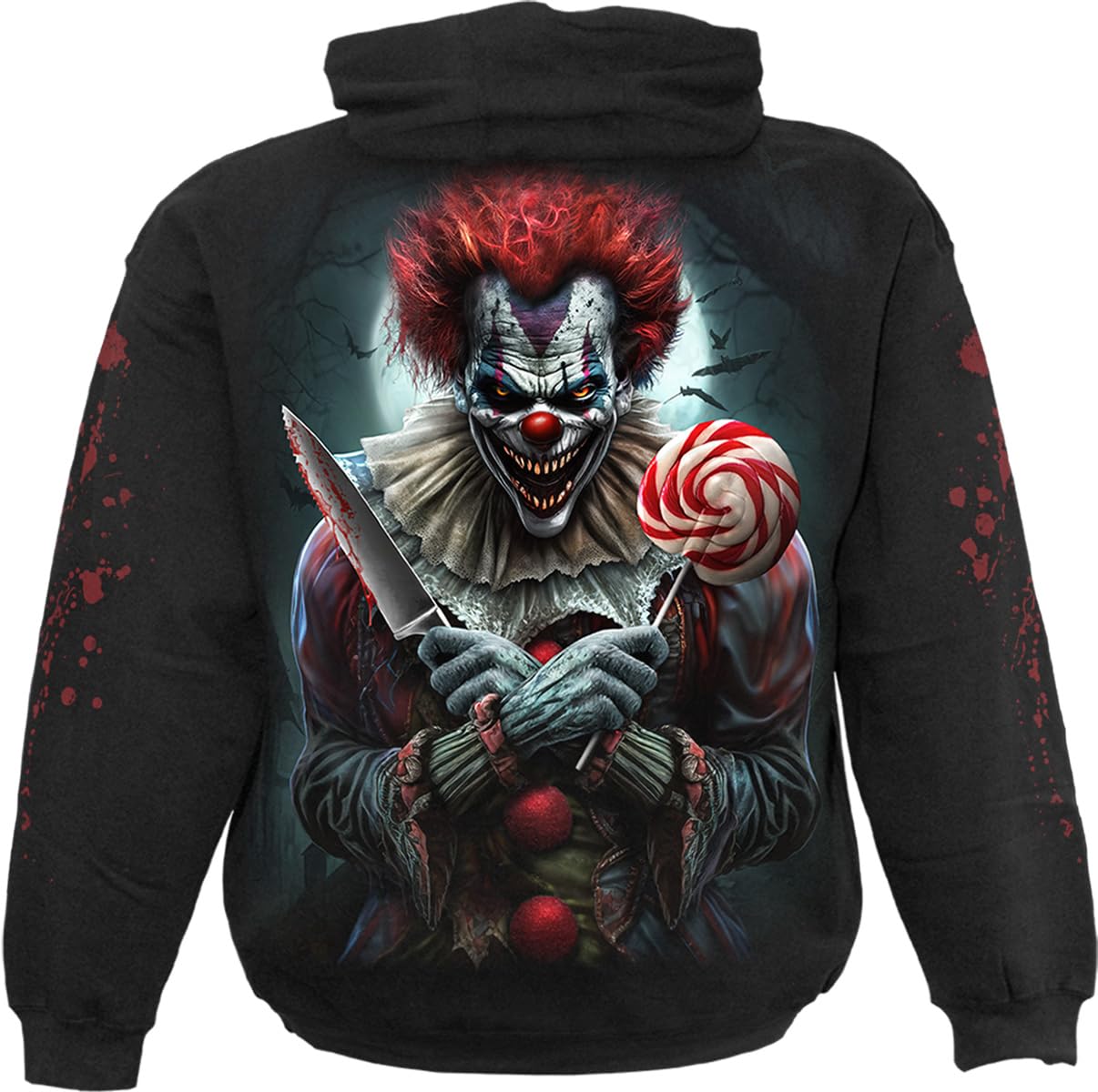 Spiral Trick Or Treat Hombre Sudadera con Capucha Negro 100% algodón Regular