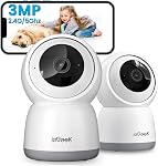 ieGeek 2K Indoor Security Camera, 5G/2.4G WiFi Pet Cameras for Home Security, 360° Dog Cam w/Auto Tracking, Smart Motion Detection, Phone App, Baby Monitor, 3MP Night Vision, Works with Alexa