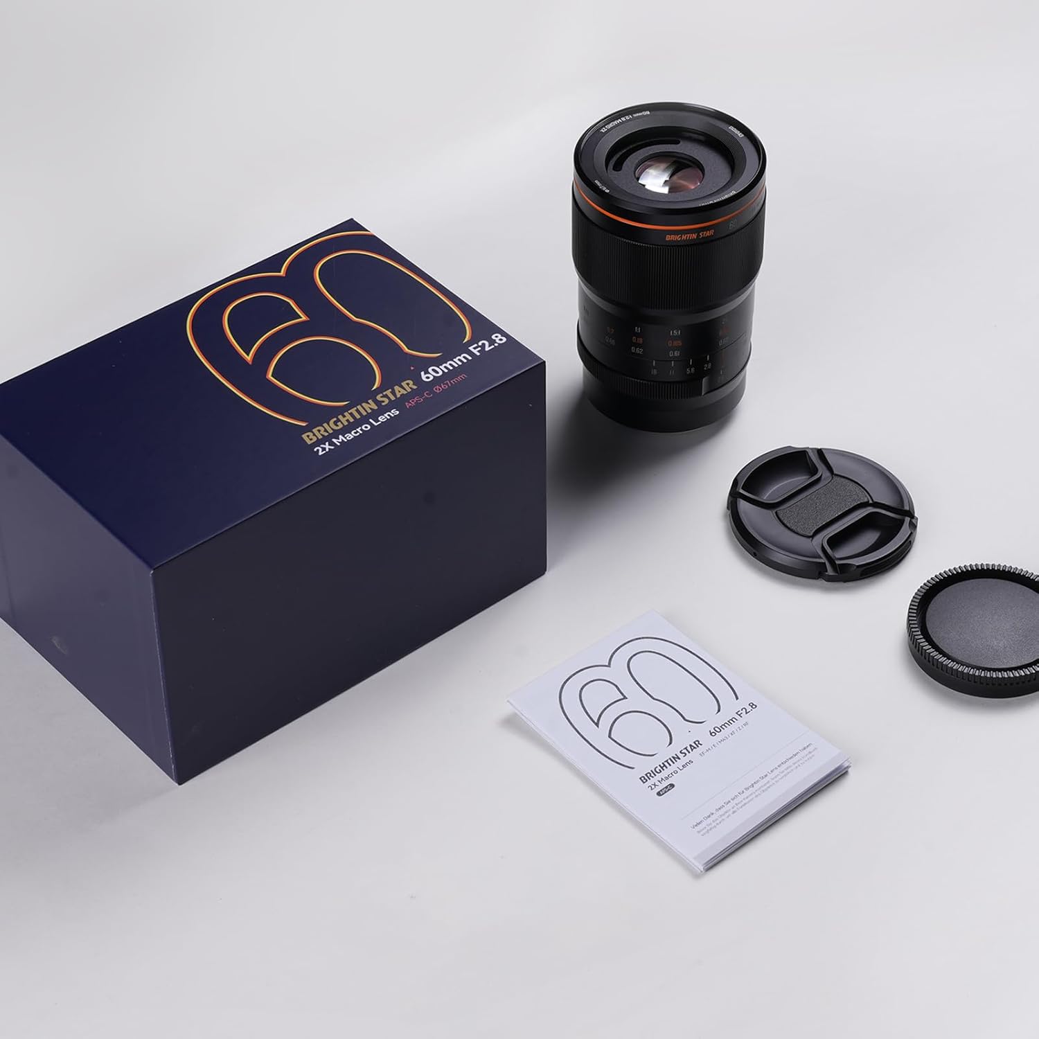 Brightin Star 60mm F2.8 2X Macro Lens for for Sony E Mount Mirrorless Cameras, APS-C Manual Focus MF Prime Large Aperture Lens, Fit for A6700 A6600 A6500 A6400 ZV-E10 ZV-E10II FX30