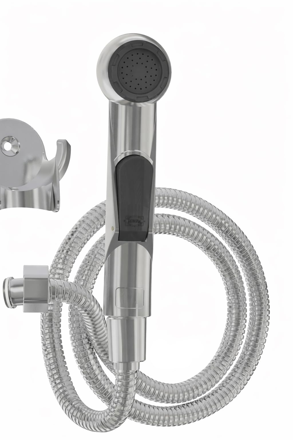 Muslim Hand held Spray shattaf Shower Head Toilet Bidet with Anti Twist Hose and wall Bracket UK NEW Chrome