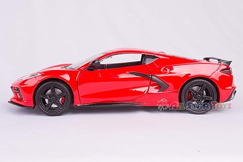Miniatura 6 de Motormax 79360 Chevrolet Corvette C8 Stingray Red Timeless Legends 1/24 Modelo de automóvil fundido a troquel 2020