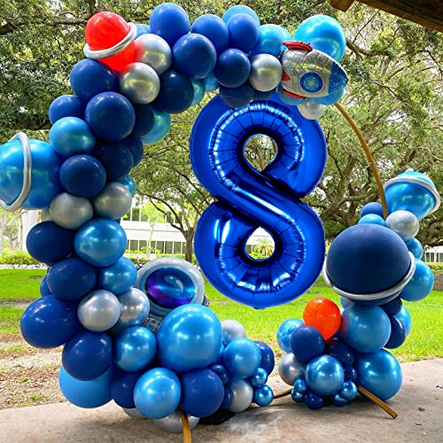 40 Inch Giant Navy Blue Number 8 Balloon, Helium Mylar Foil Number Balloons For Birthday Party, 8Th Birthday Decorations For Kids, Anniversary Party Decorations Supplies (Navy Blue Number 8) #TOP3