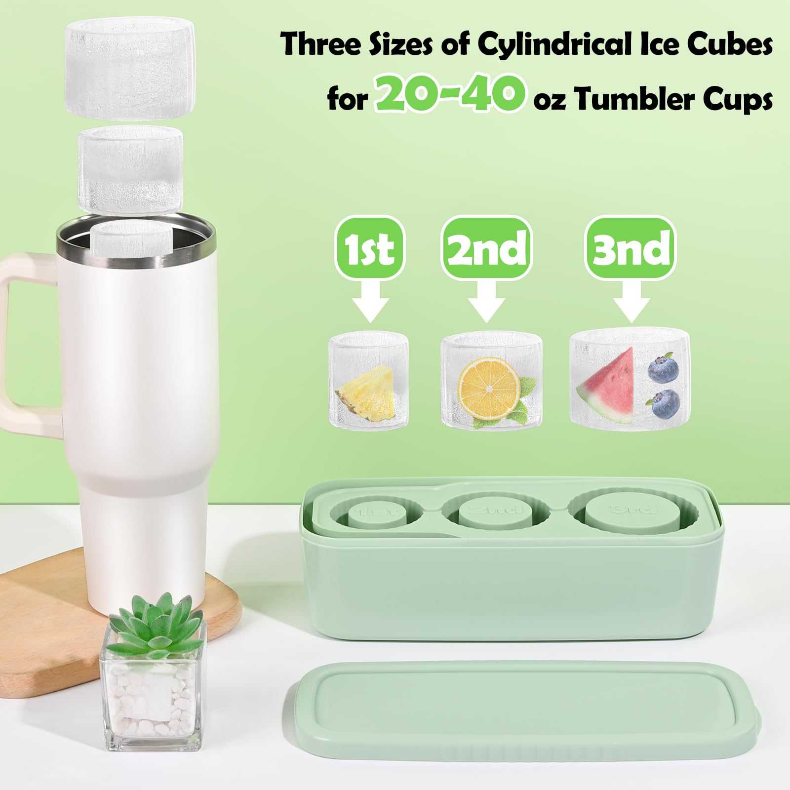 Bac A Glacon, 2 Pcs Bac À Glacon, Bac Glacon Silicone, 6 Glacon Rond Et