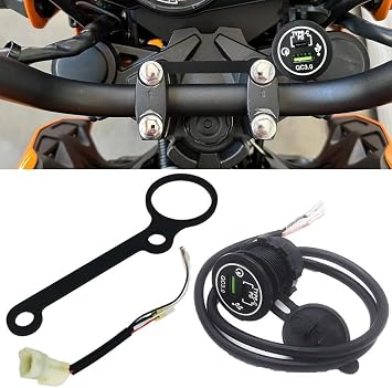 Compatible with KA-WA-SAKI Z125 pro 2017-UP Plug & Play Wiring Harness Connector Accessory Kit + Mount Bracket