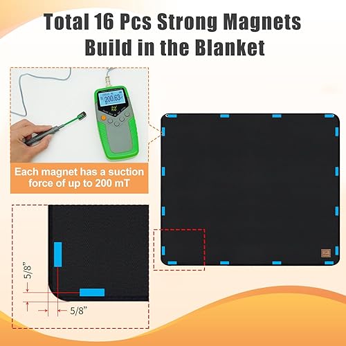 Miniatura 10 de Cubierta de chimenea bloqueador de corrientes de aire de aislamiento de chimenea manta magnética ignífuga para pérdida de calor bloqueador de humo