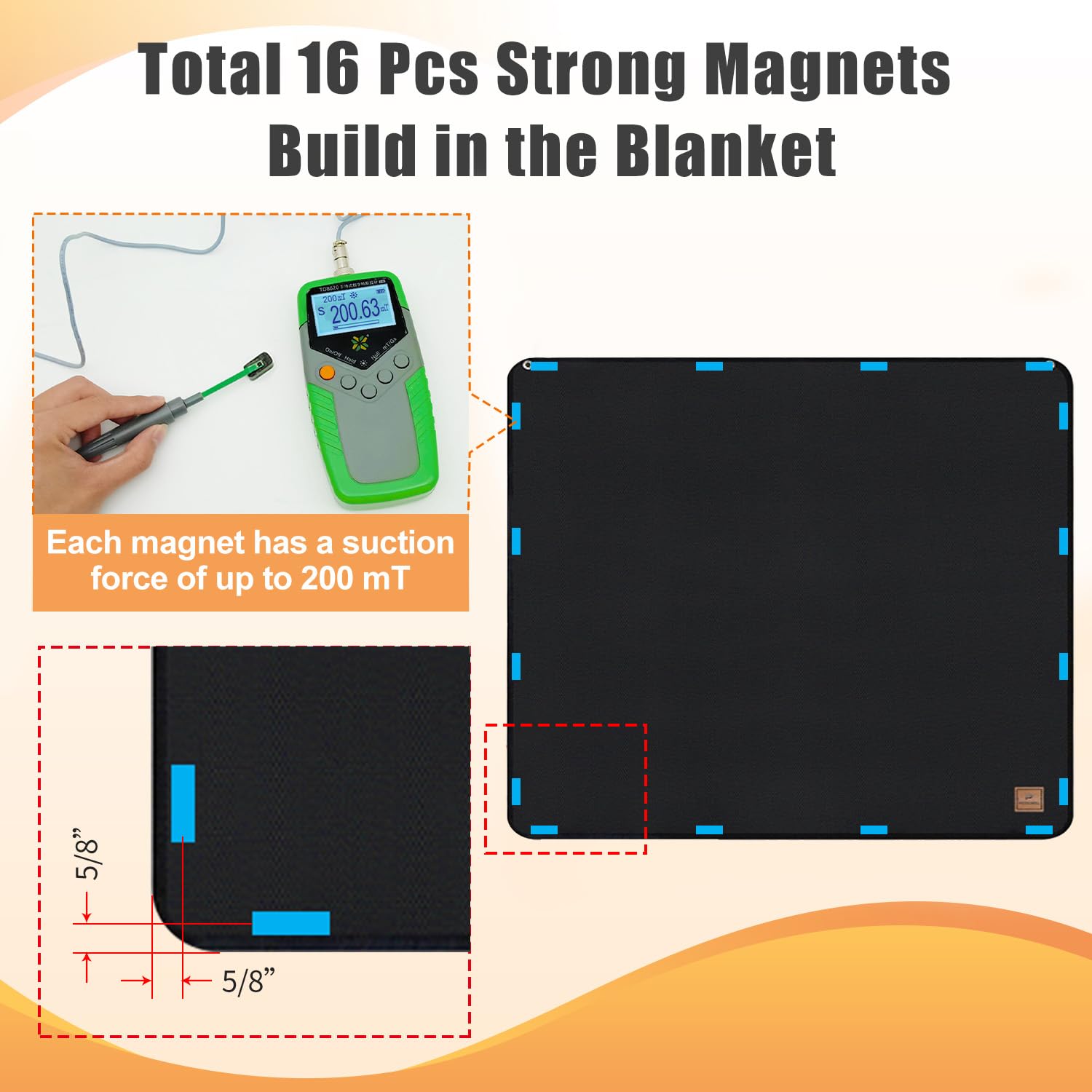 Magnet Fireplace Cover, Draft Blocker, Fireproof Fireplace Blanket for Heat Loss Fireplace Flue Blocker, Cold Air Blocker - Image 3