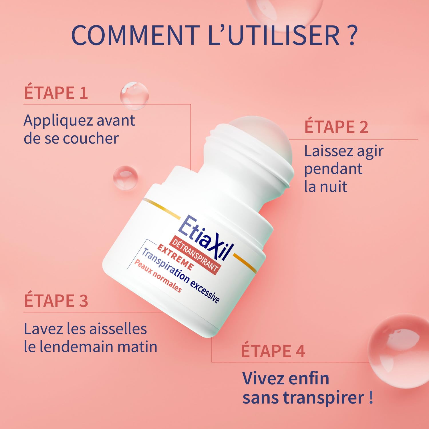 ETIAXIL - Deperspirant - Leczenie nadmiernego pocenia się - Pachy - Skóra normalna - 15 ml