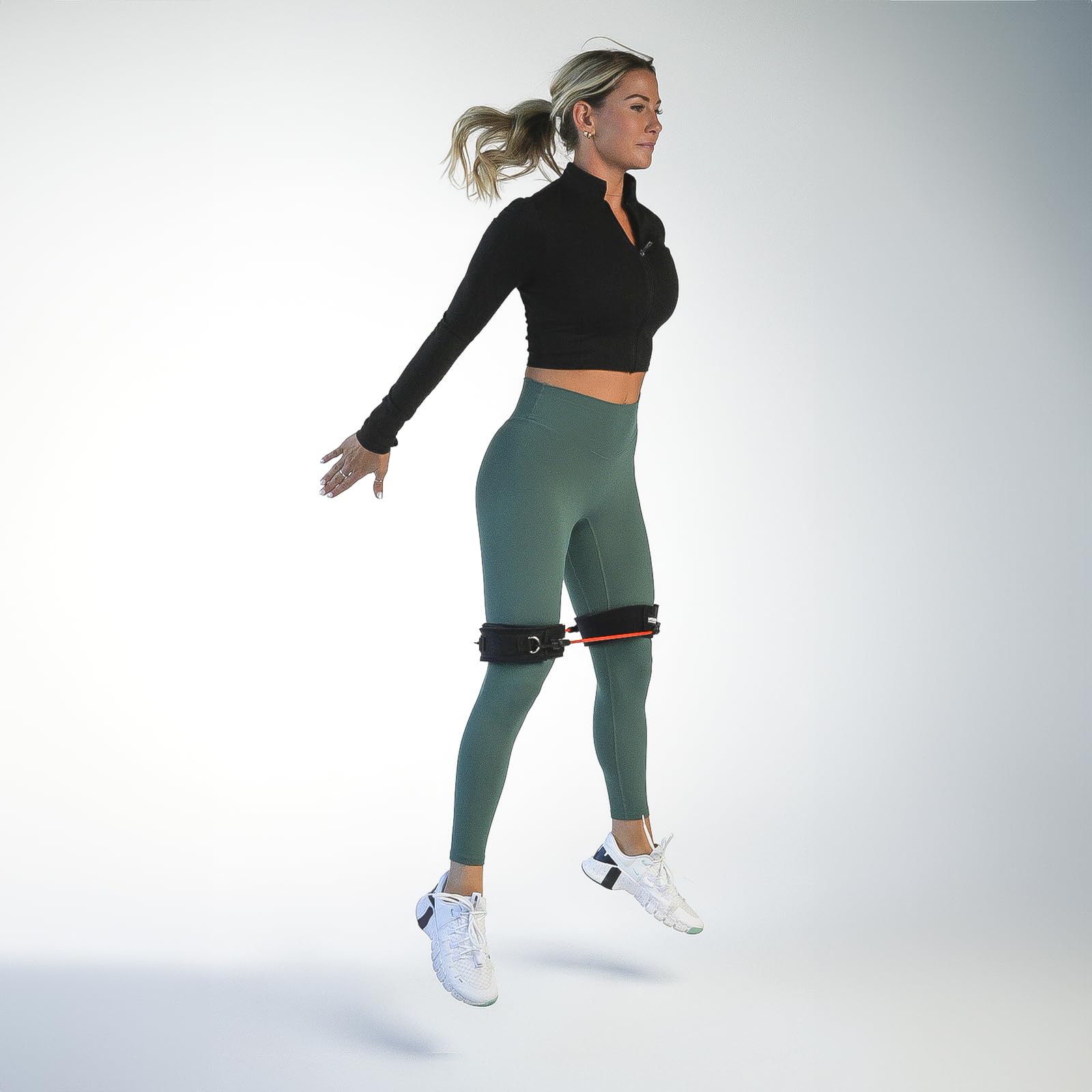 Kinetic Bands - Speed Agility Exercise Fitness Strength Leg Resistance Bands - Includes Stretching Strap and Digital Training Series - Choose from 3 Levels