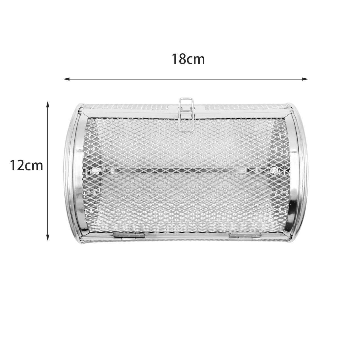 Namvo Panier à frites pour friteuse à air Panier à rôtissoire en acier inoxydable Panier à grill roulant rotatif à 360 ° Cage grillée (12 x 18 cm)
