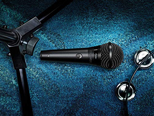 Shure PGA58 Dynamisches Mikrofon-Handheld-Vokalmikrofon mit Ein/Aus-Schalter, 3-pin-XLR-Anschluss, 15 ’XLR-zu-QTR-Kabel, Standadapter und Reißverschlussbeutel (PGA58-QTR-E)