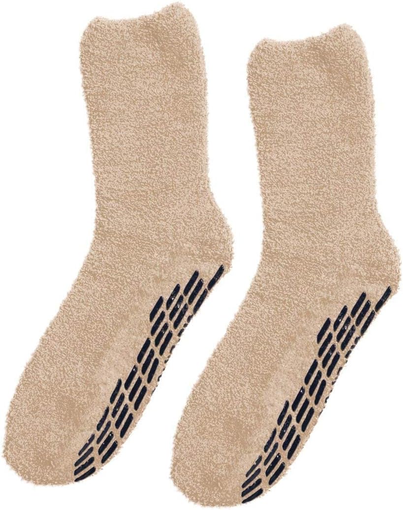 Silverts Men’s and Women’s Diabetic Gripper Non Skid Hospital Slipper Socks for Seniors - Clothing for Elderly
