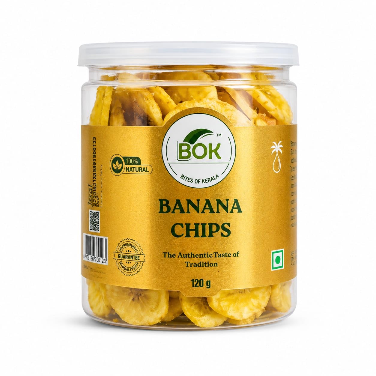 BOK Banana Chips, 100% Natural, Traditional Kerala Style, 120g (Palm oil)-image-36