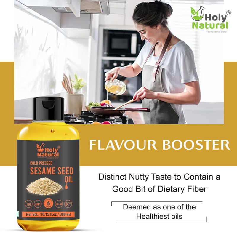 Sesame Seed Oil I Extra Virgin Cold-Pressed, No GMO,Untreated and Unrefined Sesame Seed Oil –Grate for Cooking & Flavor Enhancer in Many Cuisines (10.15 Fl Oz (Pack of 1)) - Image 3