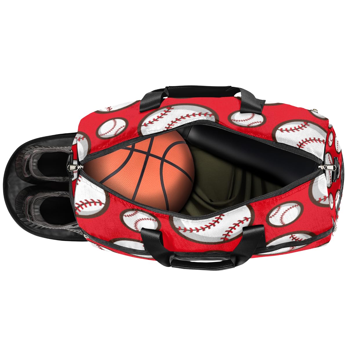 Personalisierte Sporttasche für Jungen und Männer, benutzerdefinierte Sport-Reisetasche mit Schuhfach, maßgeschneiderte Mädchen-Tanztasche, Wochenend-Übernachtungstasche für Frauen und Kinder, roter