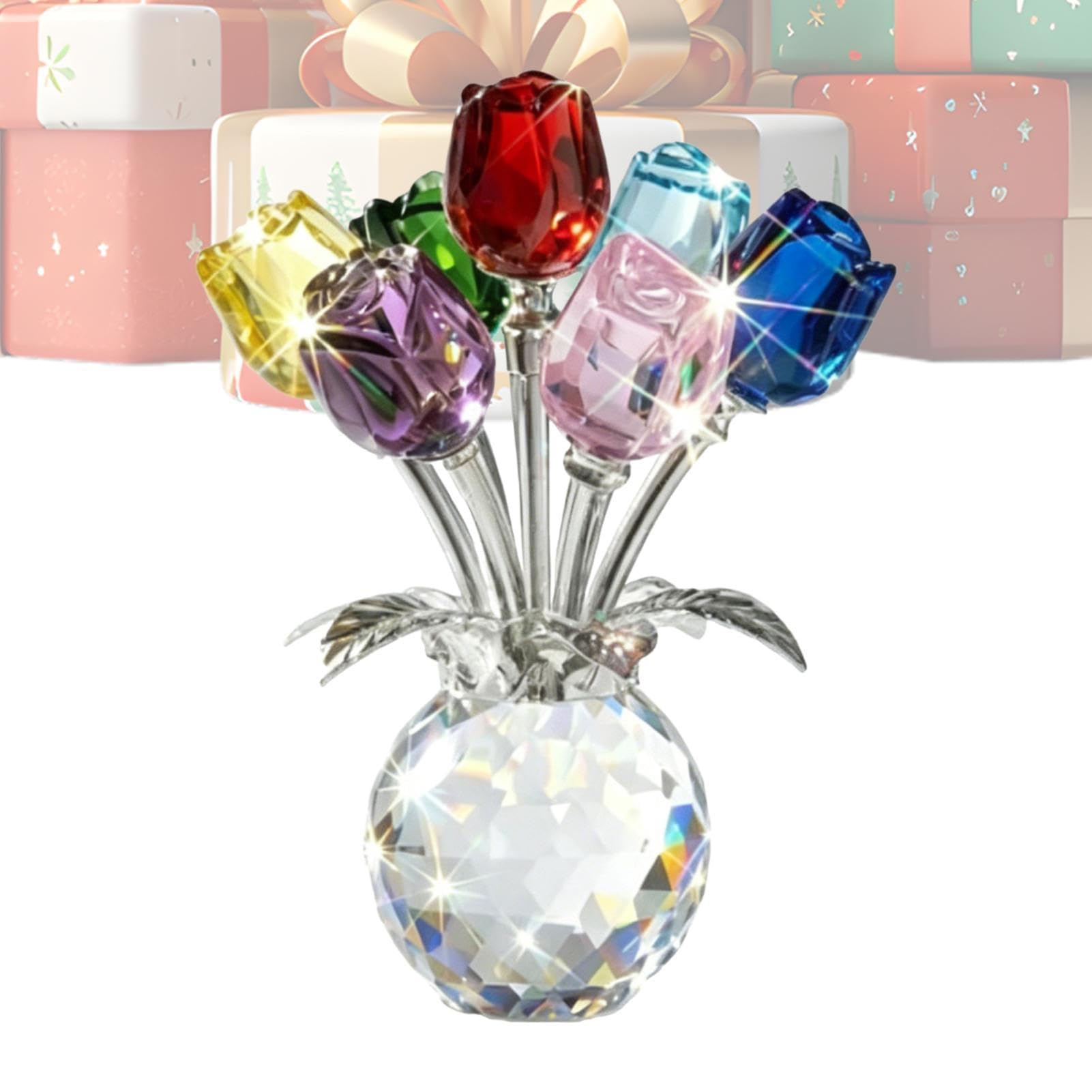 Flores de cristal artesanales, un símbolo de amor eterno para regalar a una madre o esposa