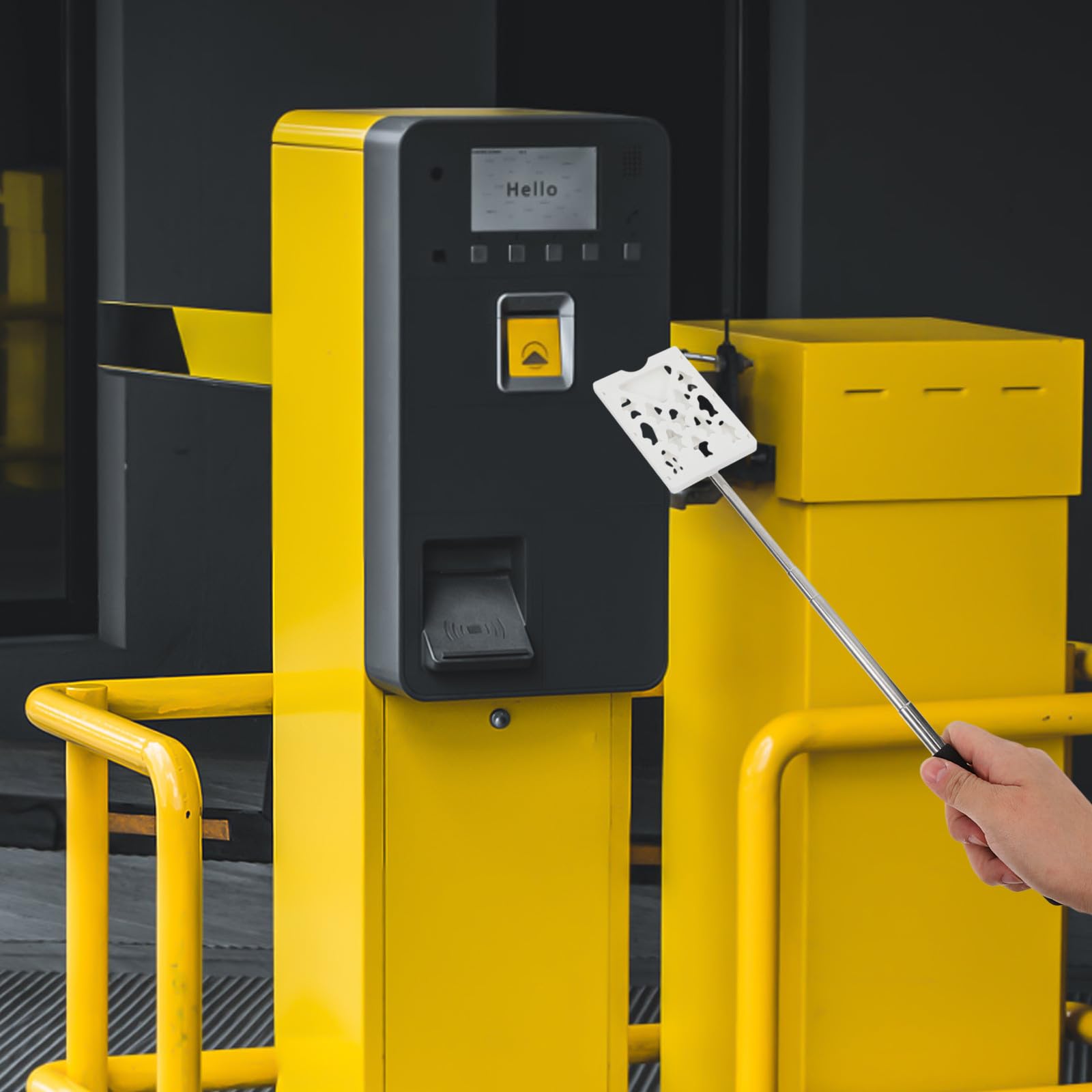 2 Aste Telescopiche Portabadge Per Parcheggio E Caselli, In Plastica Antiscivolo, Regolabili, Compatte, Per Veicoli E Accessi Residenziali