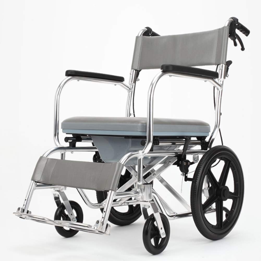 Wózek inwalidzki, lekki składany wózek inwalidzki do jazdy medycznej, starszy wózek inwalidzki z siedziskiem aluminiowy składany przenośny ręczny wózek inwalidzki dla osób niepełnosprawnych