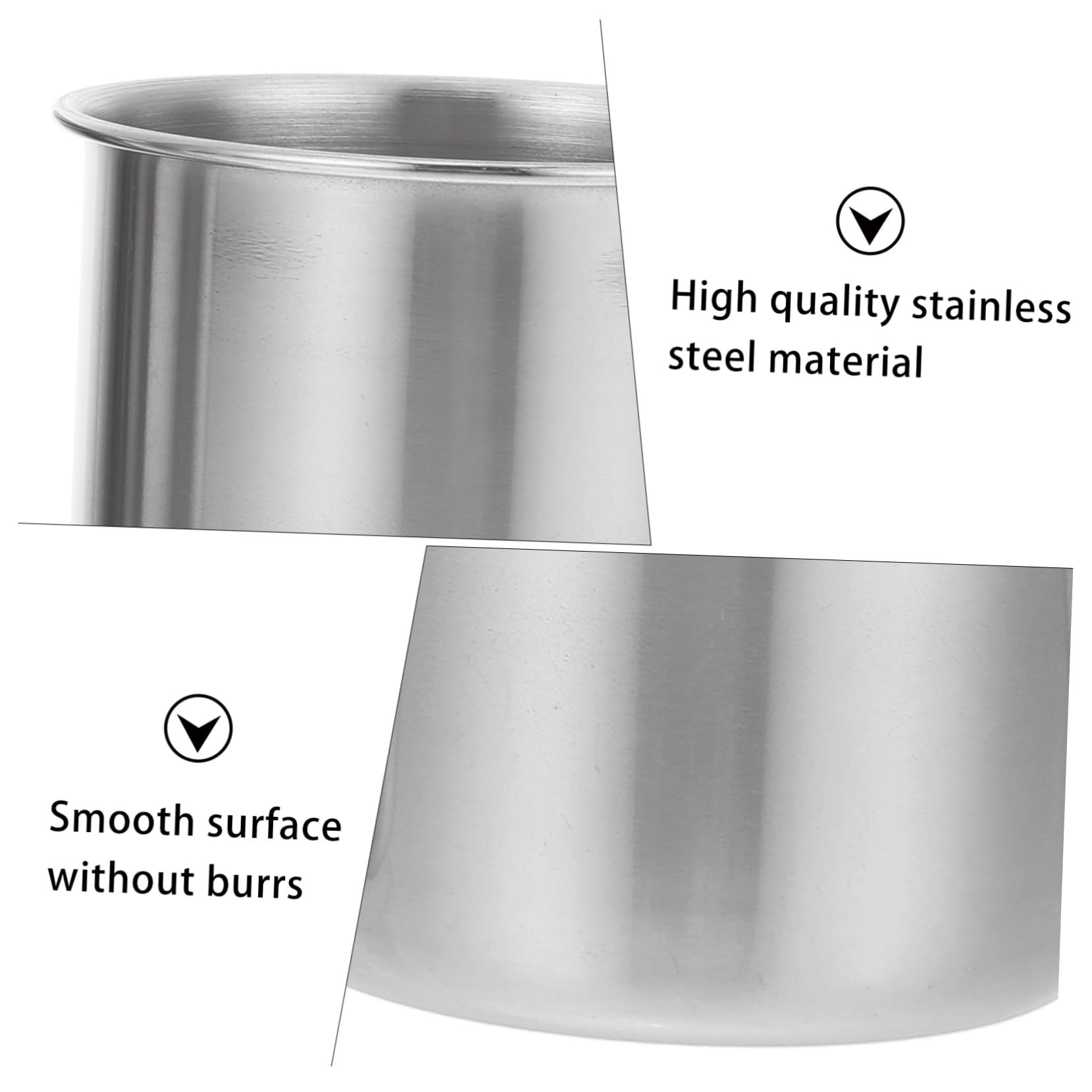 6 Piezas Taza Medicinal Inoxidable Vaso De Precipitados Medidas Tazas Vaso Medidor Inoxidable De Metal 304 Plata