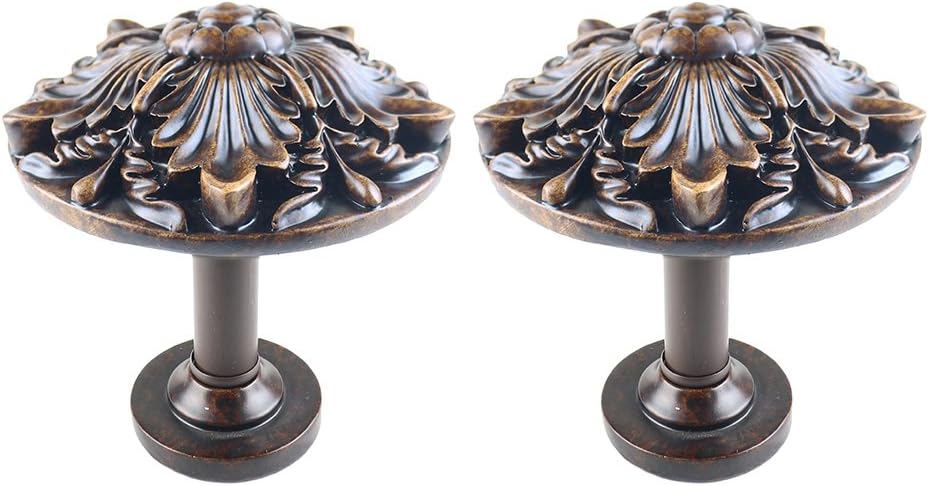 Urbanest Set of 2 Large Brittany Drapery Holdback Medallion, Mahogany