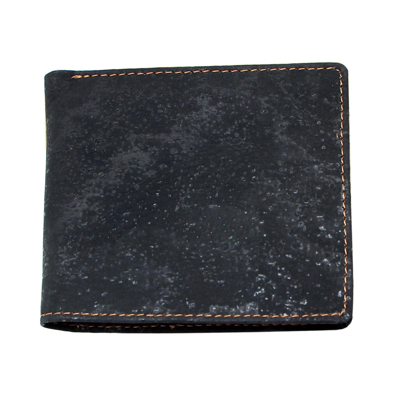 boshiho RFID Blocking Cork Wallet, Slim Bifold Vegan Coin Purse Eco Friendly Gift for Men and Women (Black)