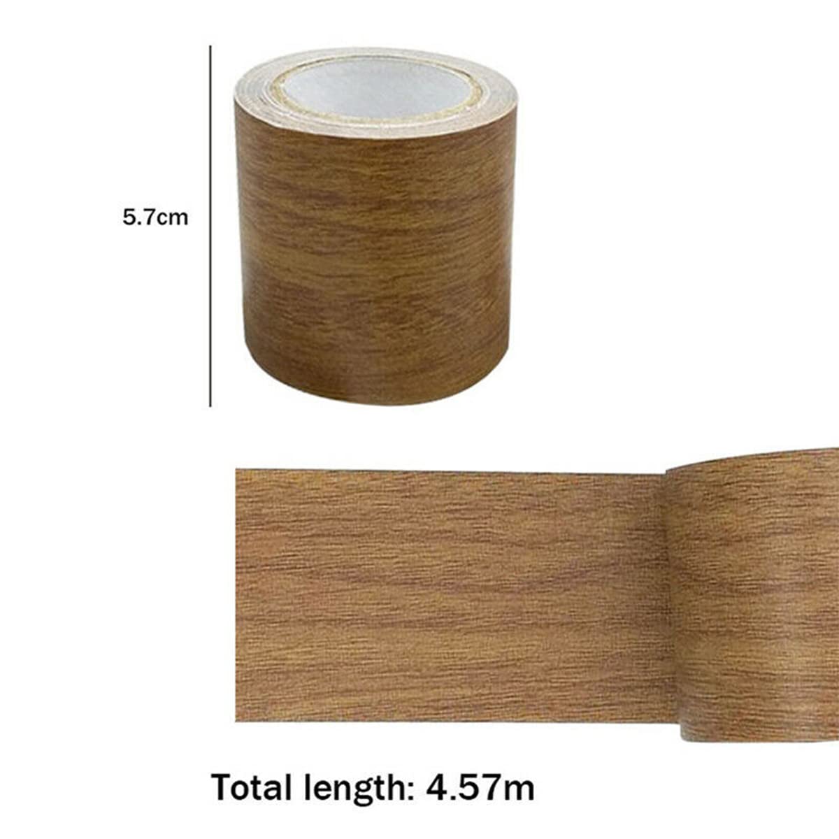 homeemoh Wood Grain Repair Tape W 2.2 x L 180 Inch, Realistic Wood Adhesive Repair Patch for Tables, Chairs, Baseboards, Doors, Furniture Renovation