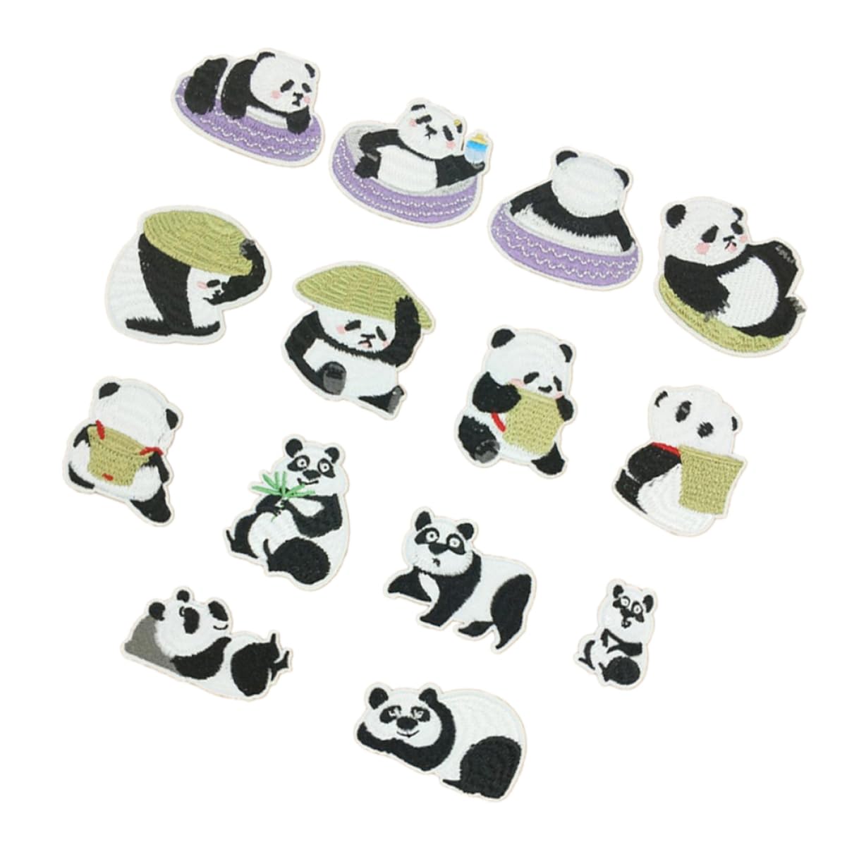 ARTIBETTER 3 Sätze Panda Patches Set Cartoon Panda Applikationen Zum Aufbügeln Und Aufnähen Für Kleidung Taschen Jeans Und Kunstprojekte Bunte Stickers Für Diy Dekoration 14 Stücke * 3