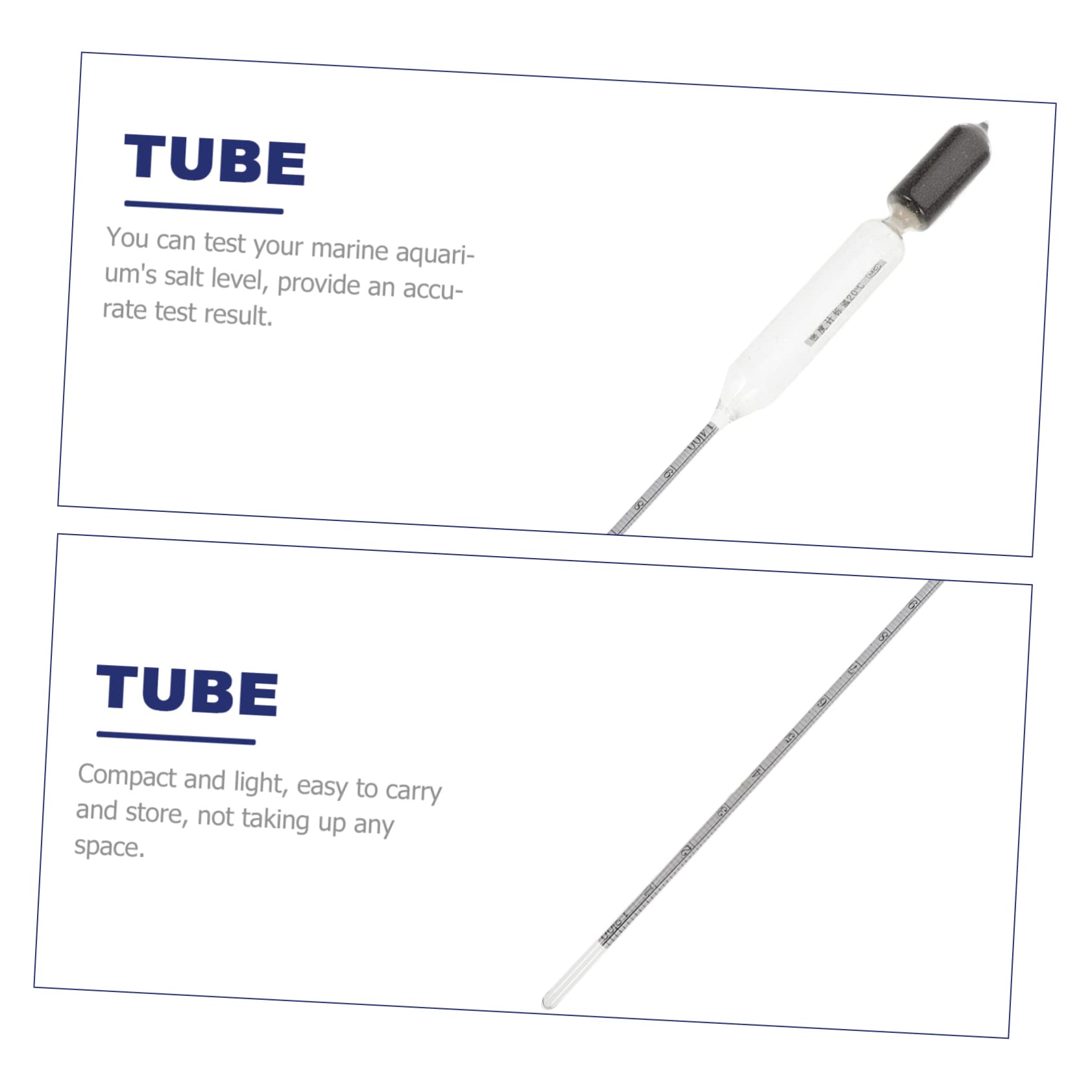 MUSISALY Aquarium Gauge Glass Scale Hydrometer 1.3-1.4 Perfect for Saltwater Tanks