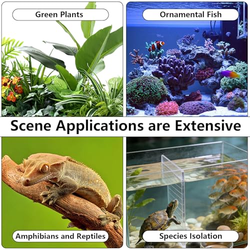 ZHIYUQL® 4 Stück Trennwand Aquarium Moosgitter 30×15CM Lochplatte Kunststoff, Kunststoffgitter Schwarz, Hochdichte Mooswand Aquarium-Gitterplatte mit 28 Halterungen für Bodenschutz und Aquascaping