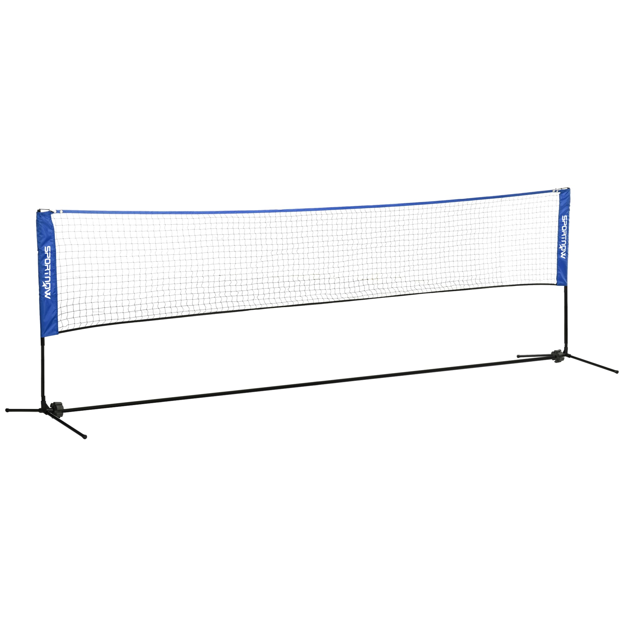 SPORTNOW 3/4m Badminton Net, Foldable Height Adjustable Outdoor Sports Net with Carry Bag, for Tennis, Badminton, Pickleball, Volleyball