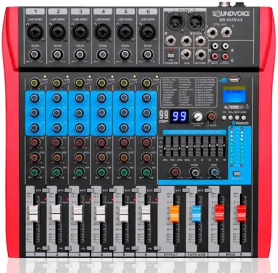 Mesa de Som Sounddvoice MS 602 MAX