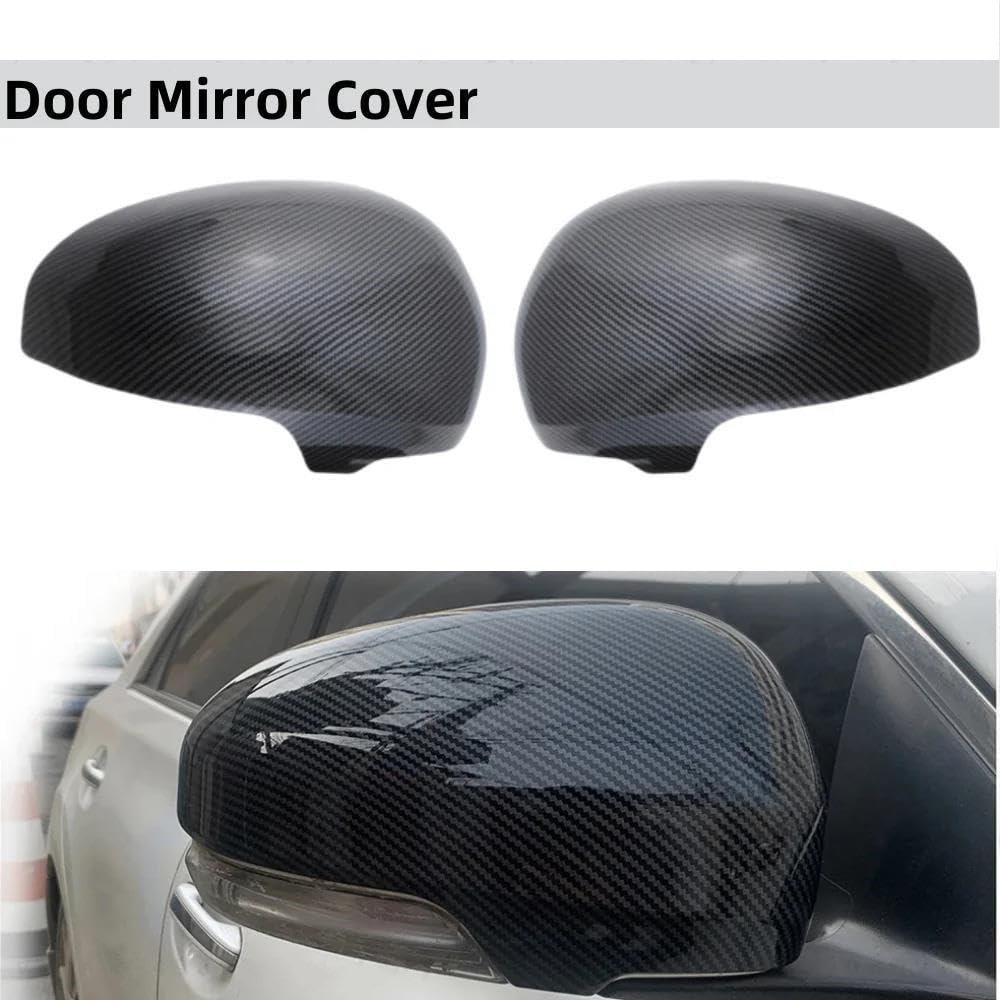 Ersatzteile Auto Chrom Carbon Tür Spiegel Abdeckung Trim Paste Stil Für Toyota Mark X Reiz 2008-2014(Carbon Fiber)