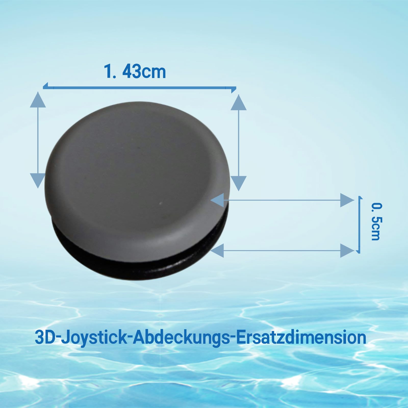 ENDARK Analogowa nakładka zastępcza 3D Joystick Cover do Nintendo New 3DS / 3DS / 3DSLL / 3DSXL Controller (szary)