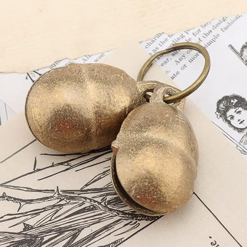 Miniatura 7 de kcrygogo Campana de latón para perros medianos/grandes, campanas fuertes y claras para collar o mordedura de timbre (4 unidades), Cobre Latón