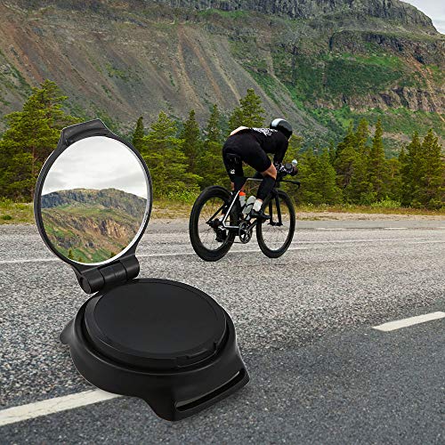 Andoer Espelho de ciclismo Faixa de pulso de condução Espelho retrovisor giratório para motociclista