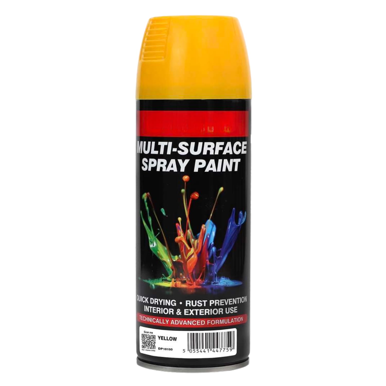 Inspired Essentials Yellow All Purpose Aerosol Spray Paint 400Ml Quick Drying Spray, Fast Dry And Excellent Coverage For Metal, Wood, Plastic And More (1, )