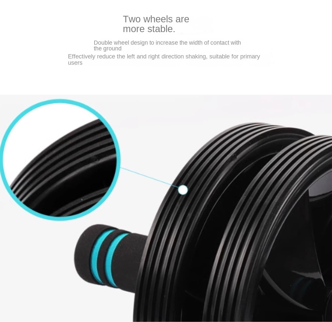 Wałek do ćwiczeń AB Roller Wheel Shredder Podwójne koło Stabilność dla wzmocnienia mięśni brzucha Tonowanie rdzenia Górna część ciała,Koło do ćwiczeń brzucha