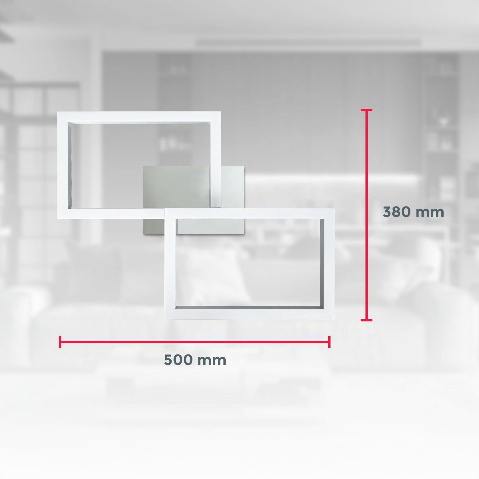 B.K.Licht Lámpara de techo LED WiFi inteligente I App y mando a distancia I regulable I CCT I RGB I control por voz I compatible con iOS y Android