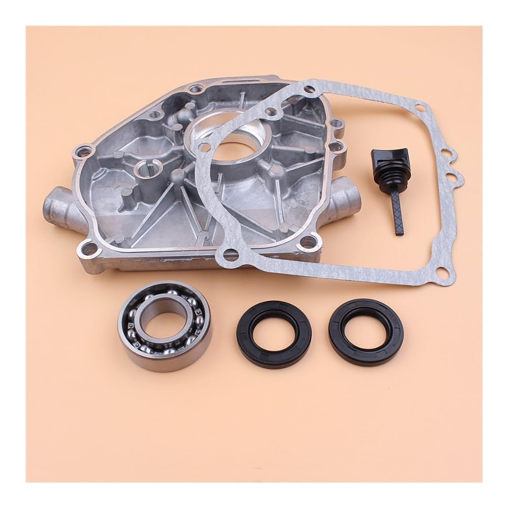 Kit de Tapa cárter, Juntas rodamientos Bolas del cigüeñal y tapón Aceite Compatible con generadores cortacéspedes Chinos GX160, GX200 168F 5, HP 6