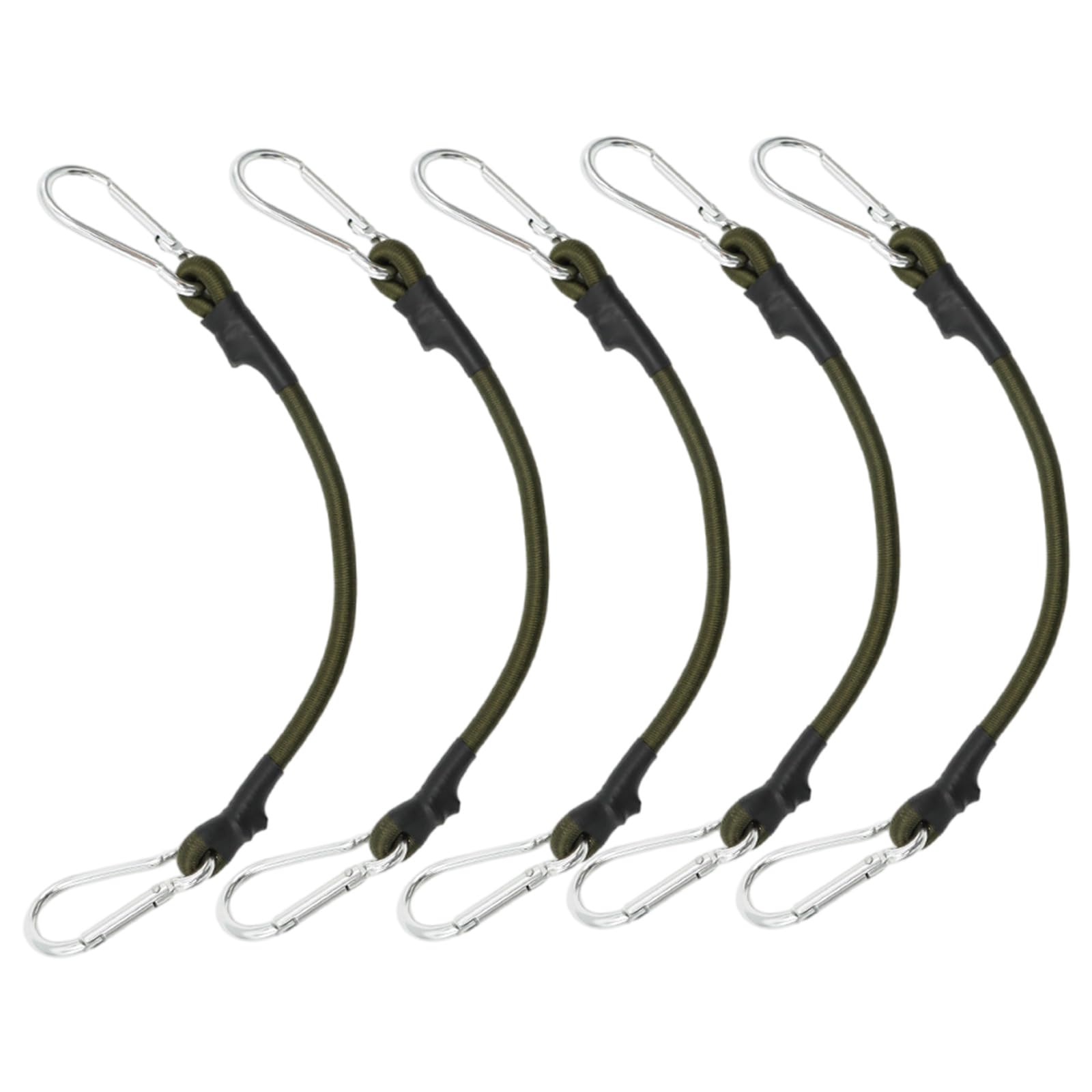 5Pcs Bungee Cords with Carabiner Clip Bungee Rope Elastics Rope Cord Multipurpose Strap for Car Bicycles Securing Cords with Hook