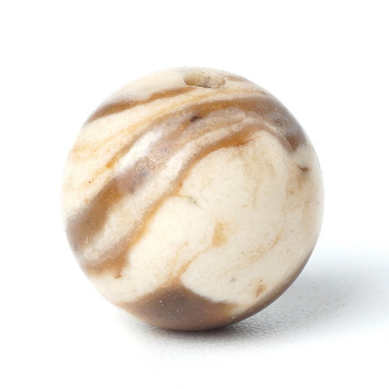 100Pcs Natural Stone Beads 6mm Australia Zebra Round Loose Gemstone Energy Healing Beads Hole Size 1mm DIY Smooth Beads for Bracelet Necklace Earrings Jewelry Making — image 1