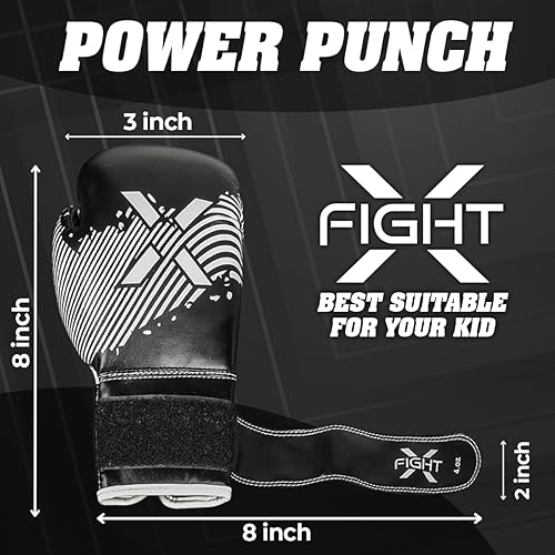 Miniatura 3 de Guantes de boxeo para niños de 3 a 8 años, 4 6 onzas, MMA, guantes de boxeo para entrenamiento, saco de boxeo, Muay Thai, MMA