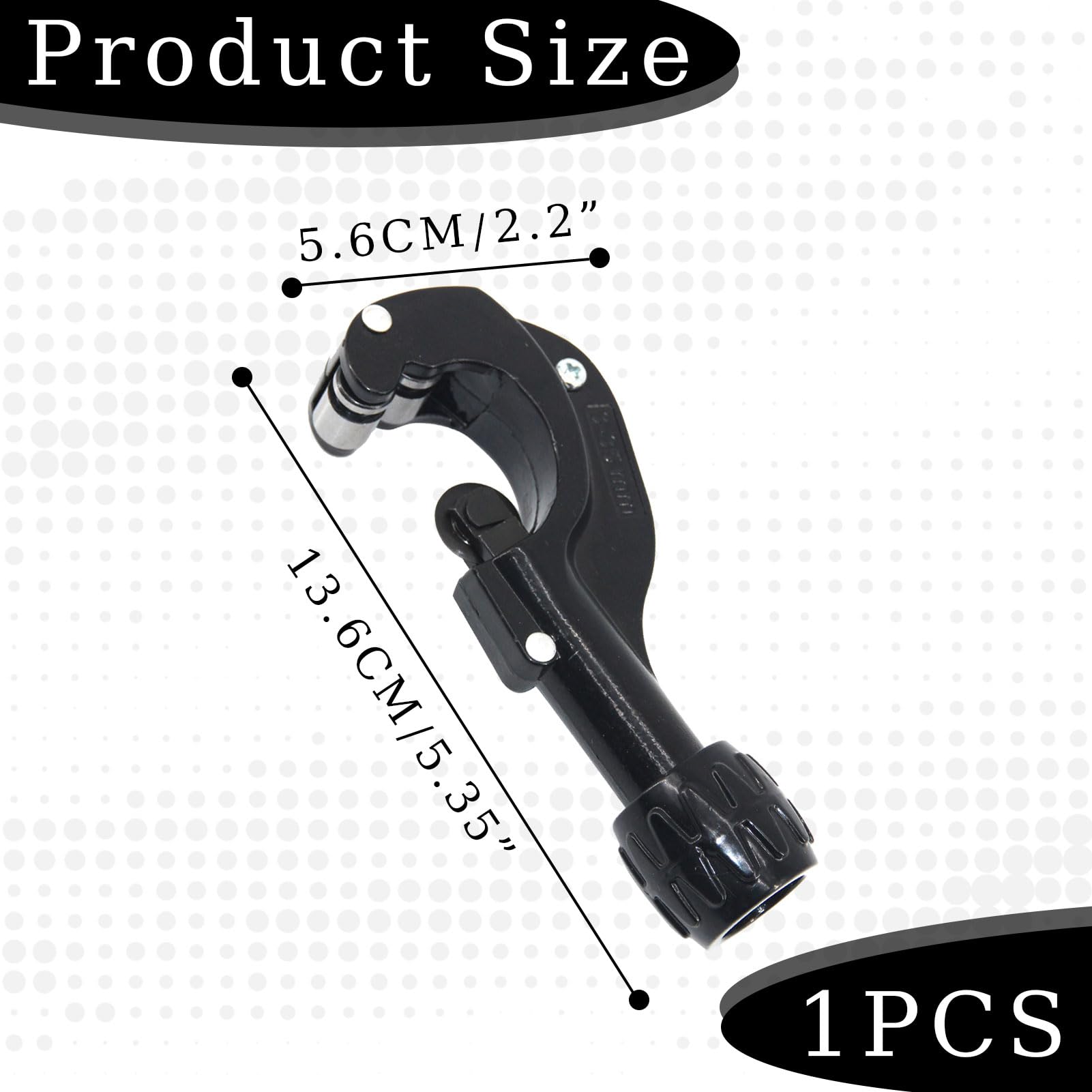 Tagliatubi in rame, tagliatubi da 3 a 35 mm, con sbavatrice e 3 pezzi di ricambio rotella di taglio, tagliatubi per tubi in rame e alluminio (nero)