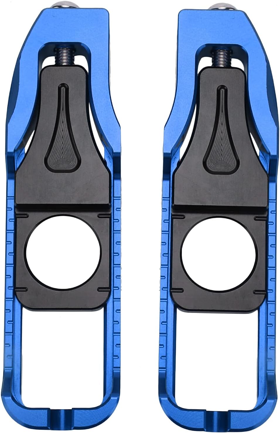 Srliya Motorcycle Chain Adjusters, CNC Aluminum Alloy Replacement Tensioners for YZF R6 2017-2020, with Anodized Surface and Easy Installation (C blue)