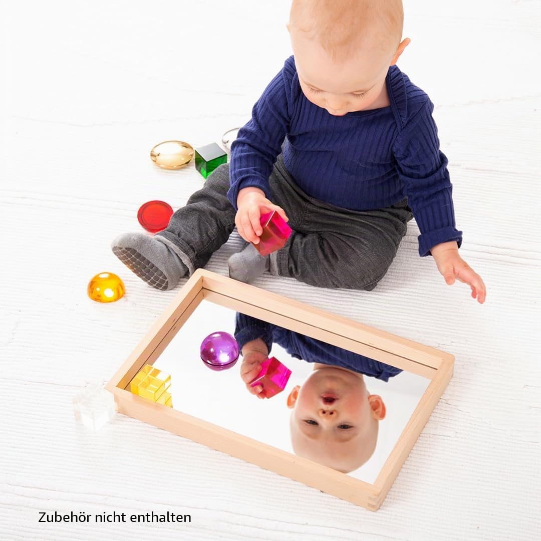 TickiT Kleines Spiegeltablett aus Holz 73536