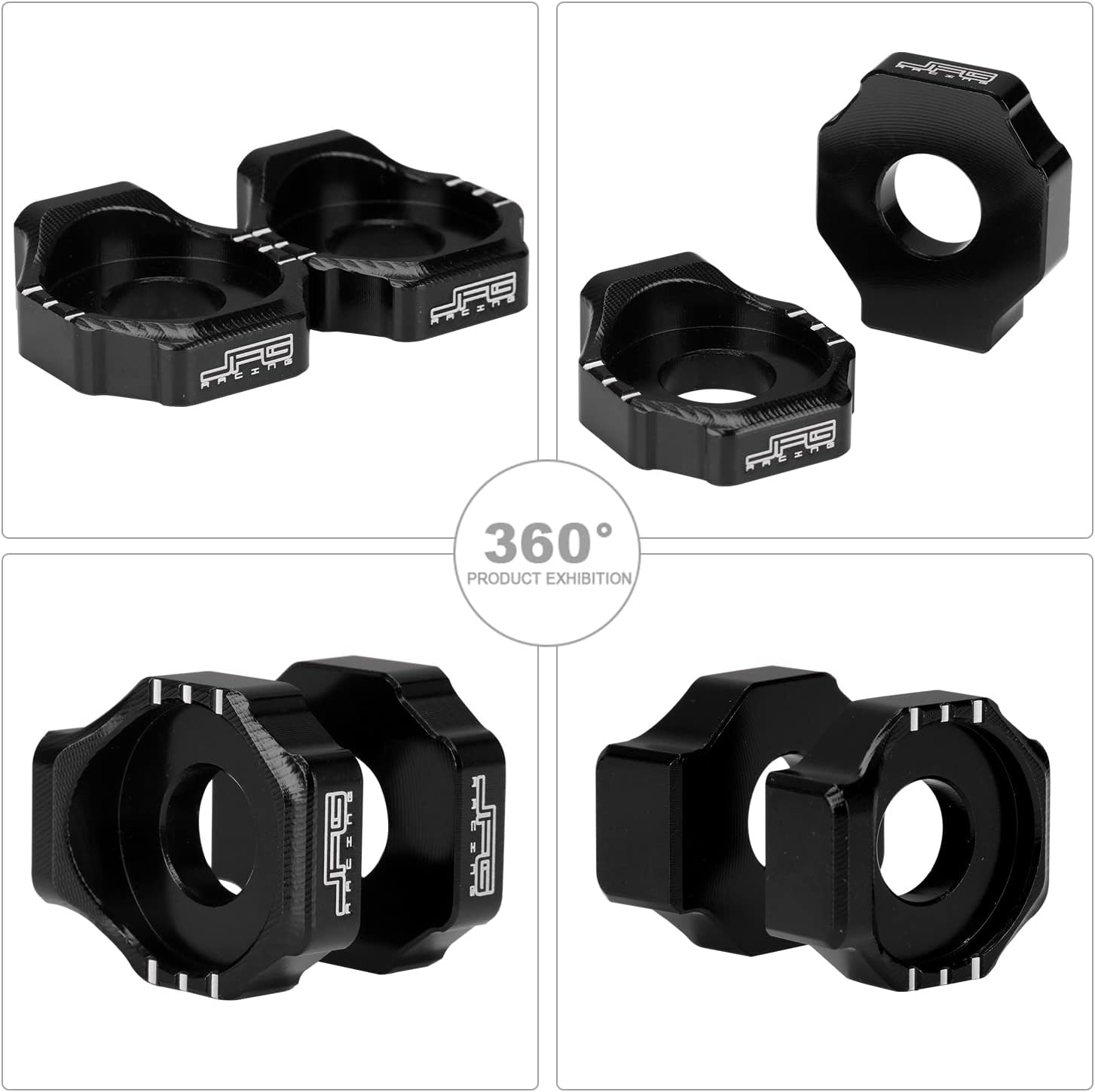 JFG RACING Sur Ron Axle Block,Rear Axle Tensioner Chain Adjuster CNC For Sur Ron Light Bee S/X Segway X160/X260 Electric Dirt Bike Ebike Black