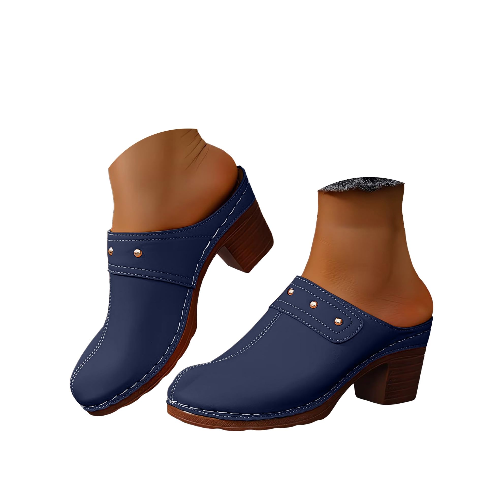 Womens Wedge Sandals 2026 Summer Fashion Closed Toe Comfortable Sandals Womens Breathable Slip On Beach Boho Block Heel Slippers — view 18