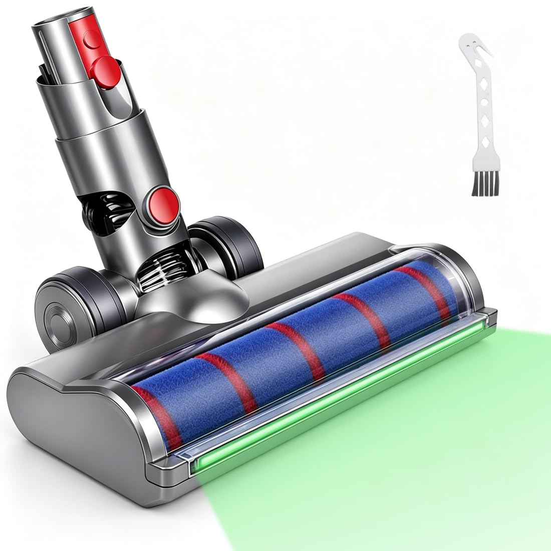 LED Bürste Bodendüse kompatibel für Dyson V12 Detect Slim, Ersatzbürste Bürsten Zubehör, Soft-Roller Bodendüse für schonende Reinigung aller Hartböden