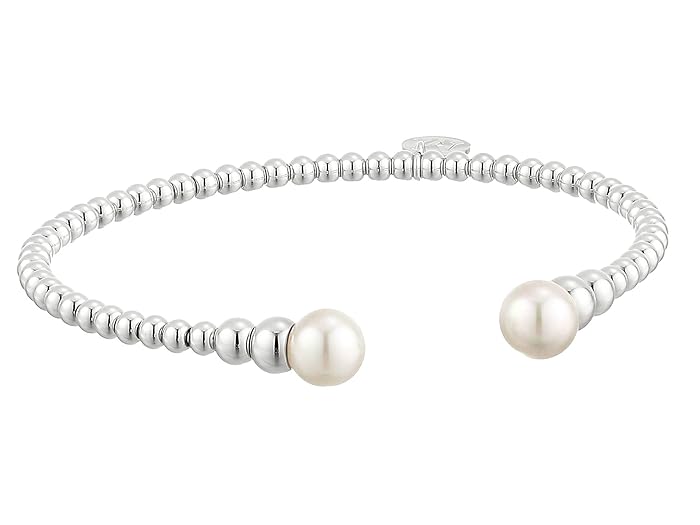 Majorica  8mm Round Pearl Bangle Bracelet (Silver/White) Bracelet